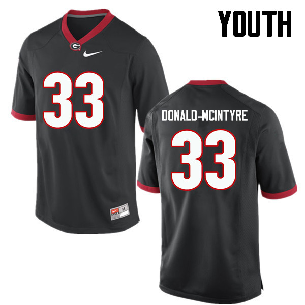 Youth Georgia Bulldogs #33 Ian Donald-McIntyre College Football Jerseys-Black
